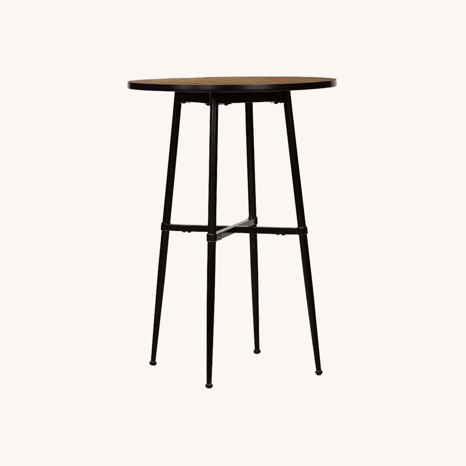Pottery Barn Juno Round Reclaimed Wood Bar Table - image-0