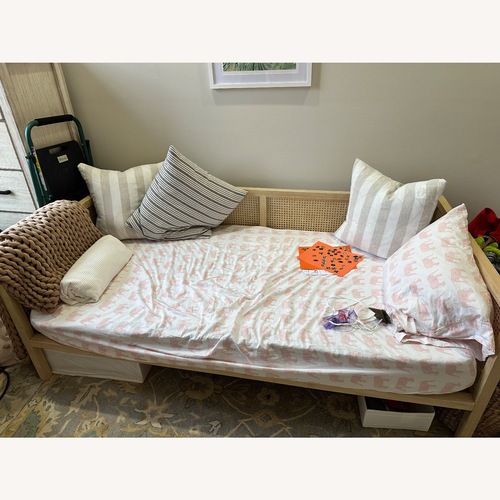 Used CB2 Boho Natural Wood Daybed for sale on AptDeco