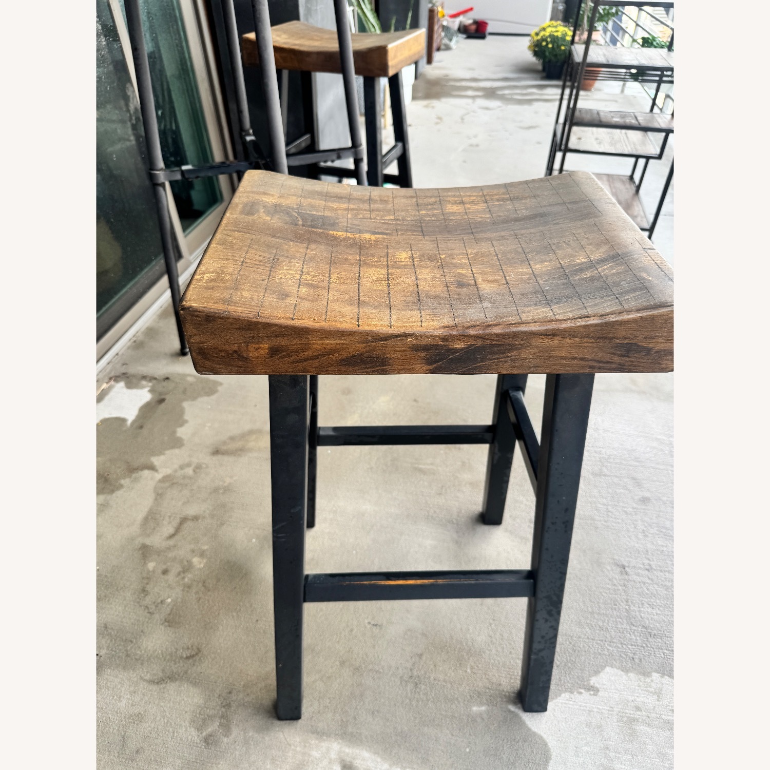 Pottery Barn Griffin Dark Brown Wood Patio Furniture - image-2