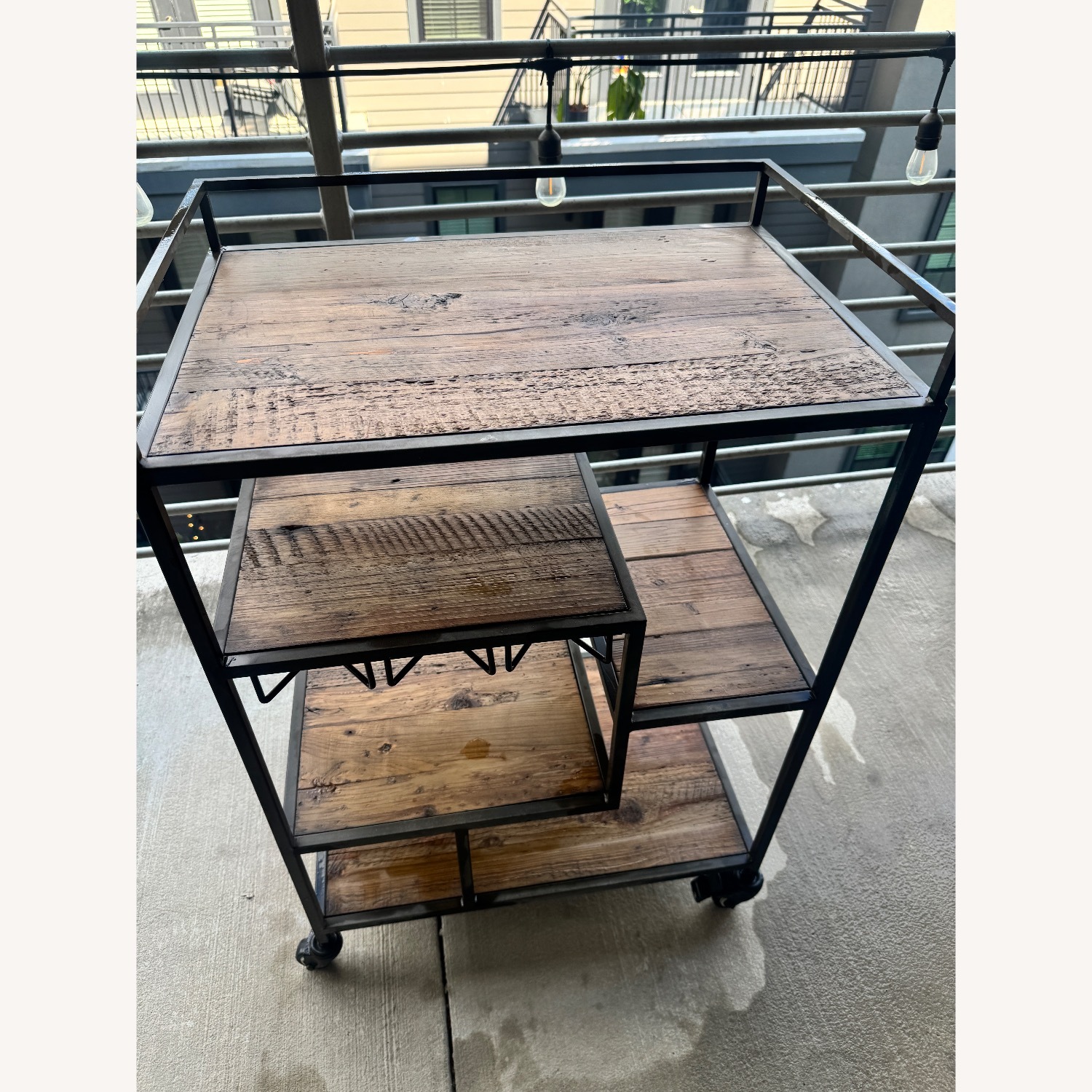 Four Hands Helena Dark Brown Wood Bar Cart - image-7