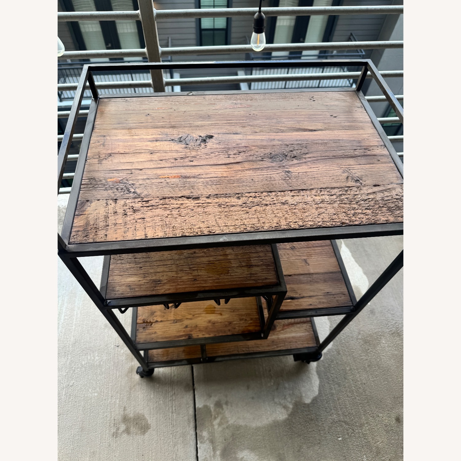 Four Hands Helena Dark Brown Wood Bar Cart - image-6