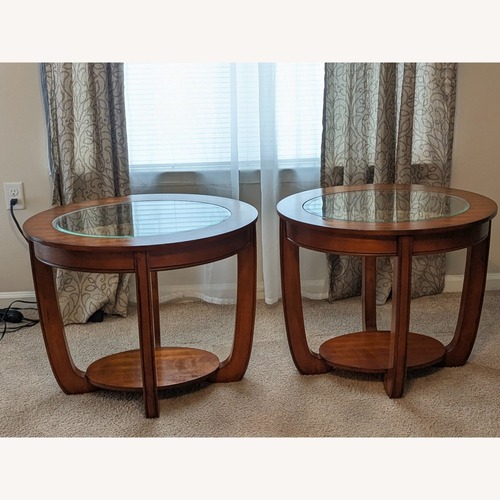 Used Steve Silver Co. Dark Brown Wood Side Table for sale on AptDeco