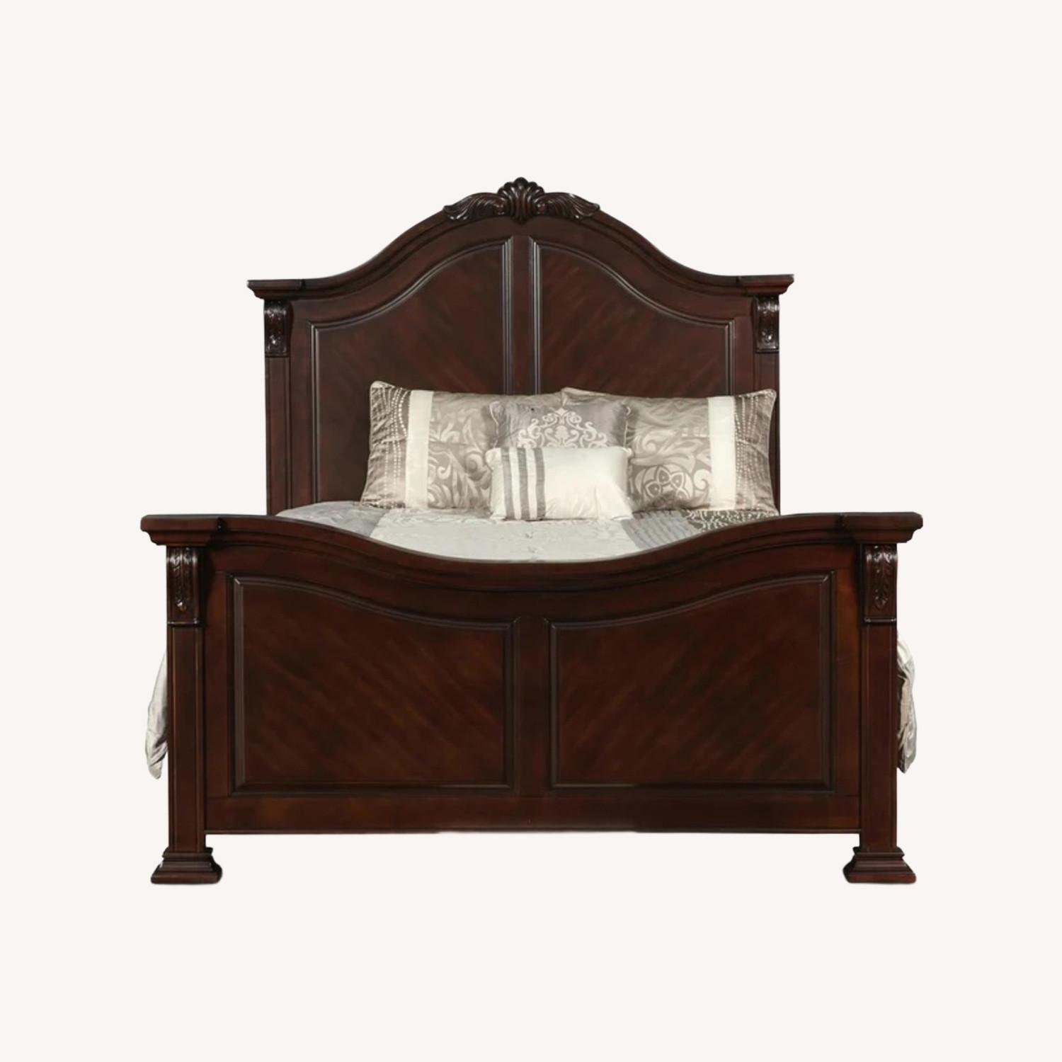 New Classic Furniture Co Dark Brown Wood King Bed - image-0