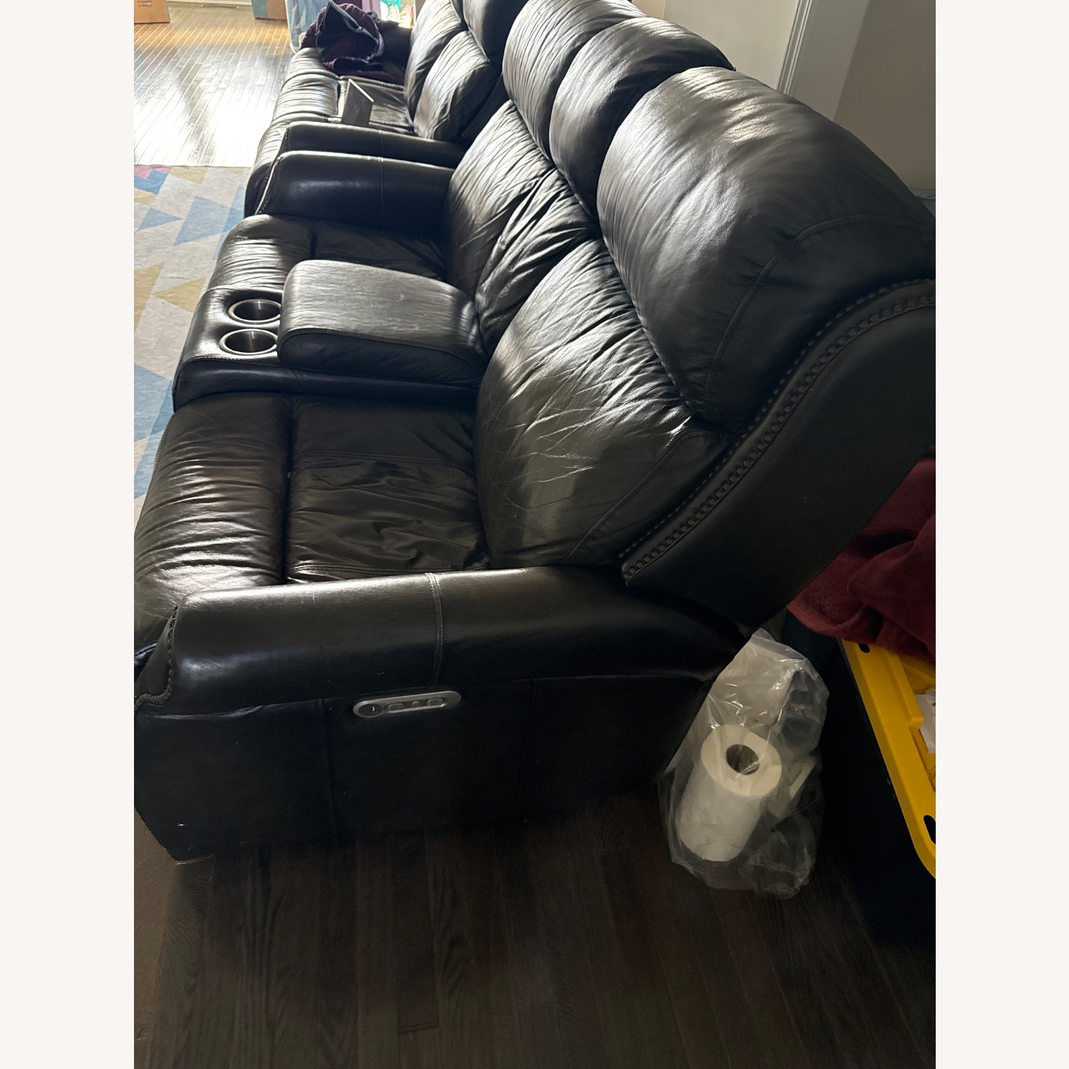 Gardner-White Furniture Flex Dark Gray Loveseat - image-3