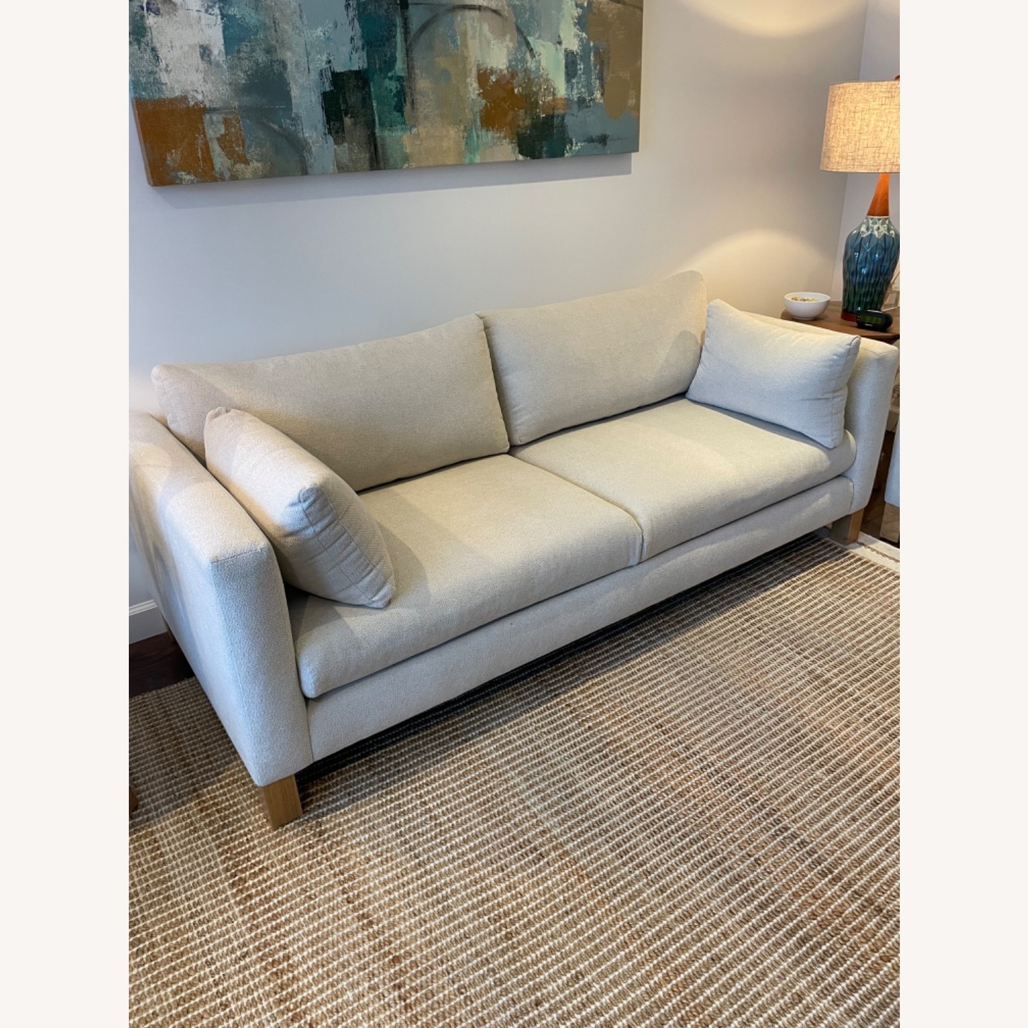 Crate & Barrel Natural Fabric 2 Seater Sofa - image-4