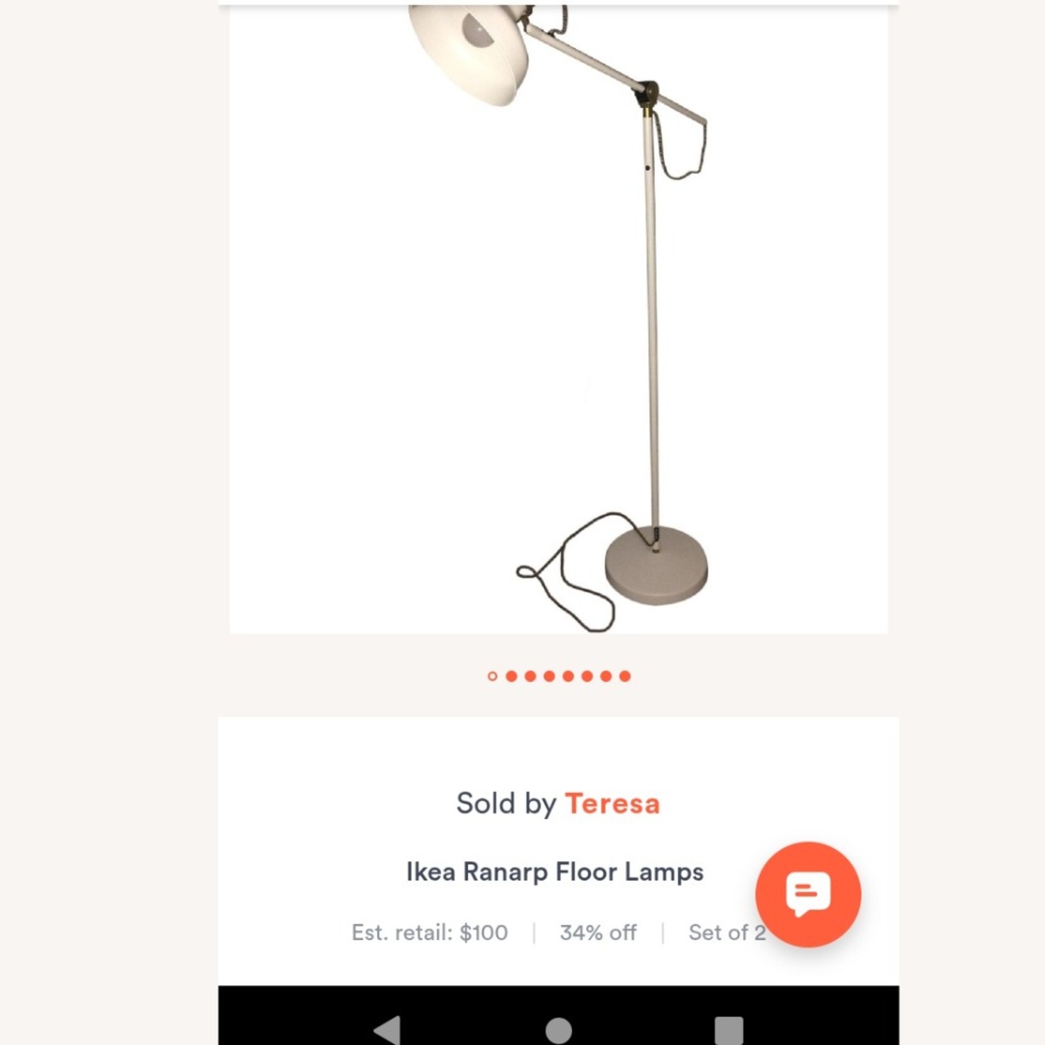 IKEA Ranarp White Floor Lamp - image-4