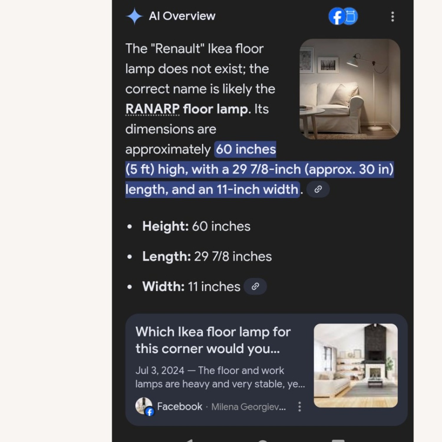 IKEA Ranarp White Floor Lamp - image-5