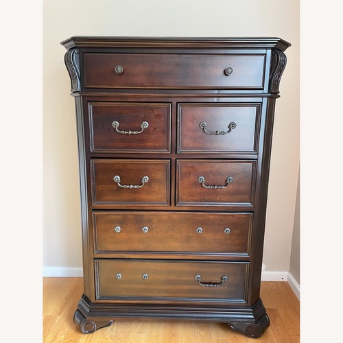 Used New Classic Furniture Co Dark Brown Wood Chest for sale on AptDeco