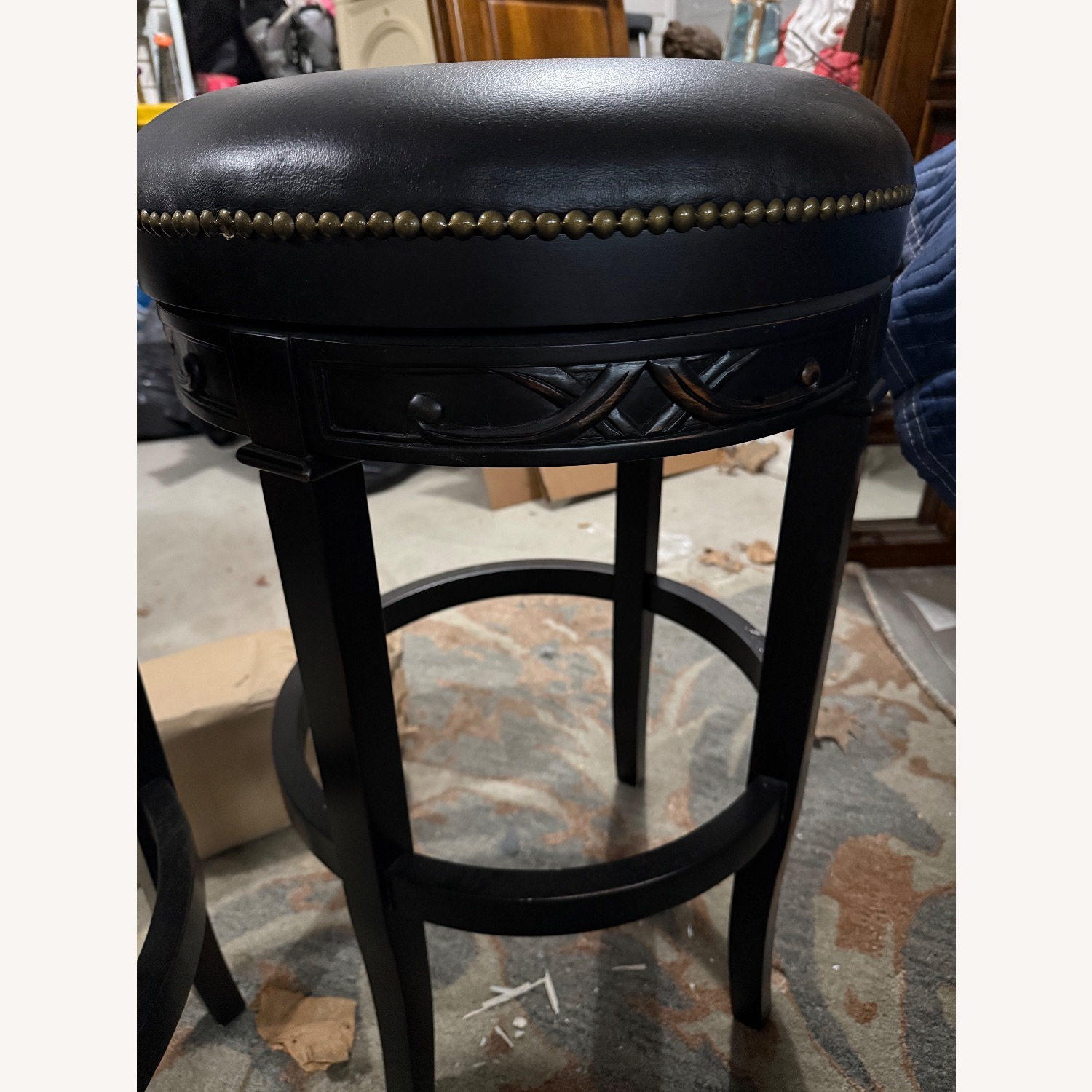 Frontgate Manchester Black Stools - image-1