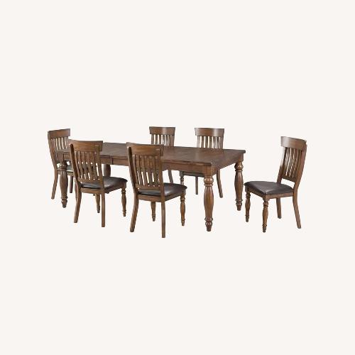 Used Intercon Dark Brown Wood Dining Set for sale on AptDeco
