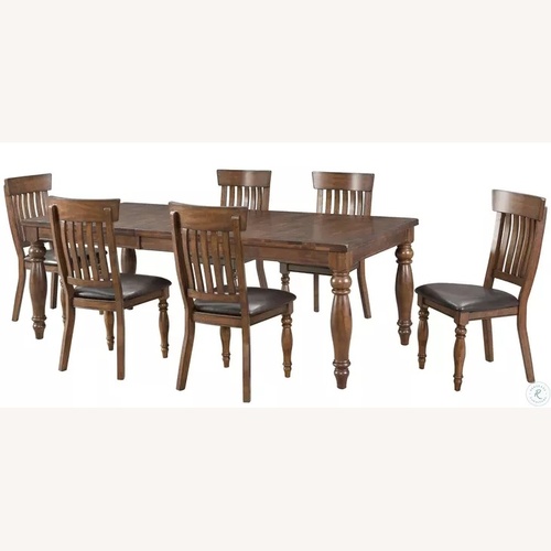 Used Intercon Dark Brown Wood Dining Set for sale on AptDeco