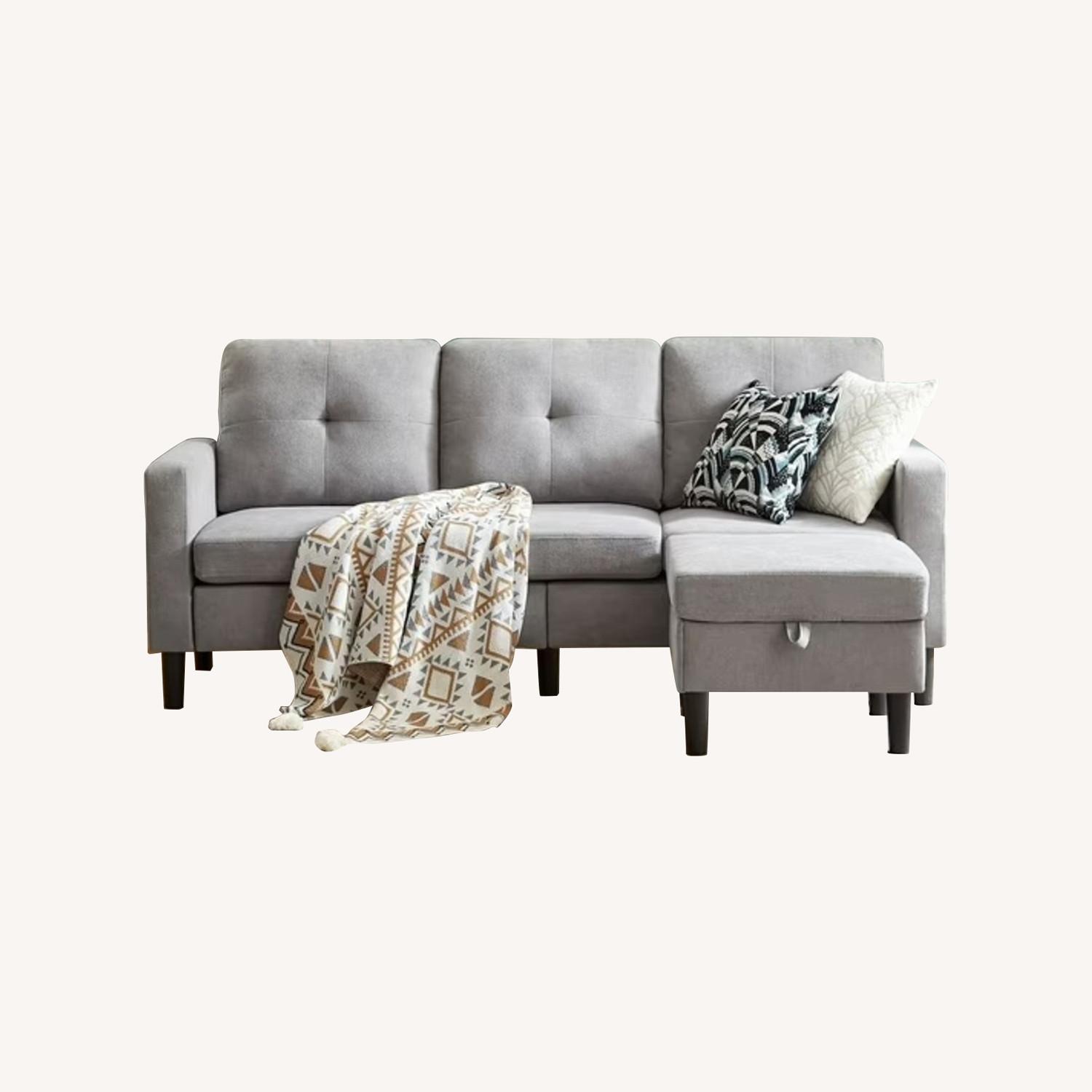 Light Gray 3+ Seater Sofa - image-0