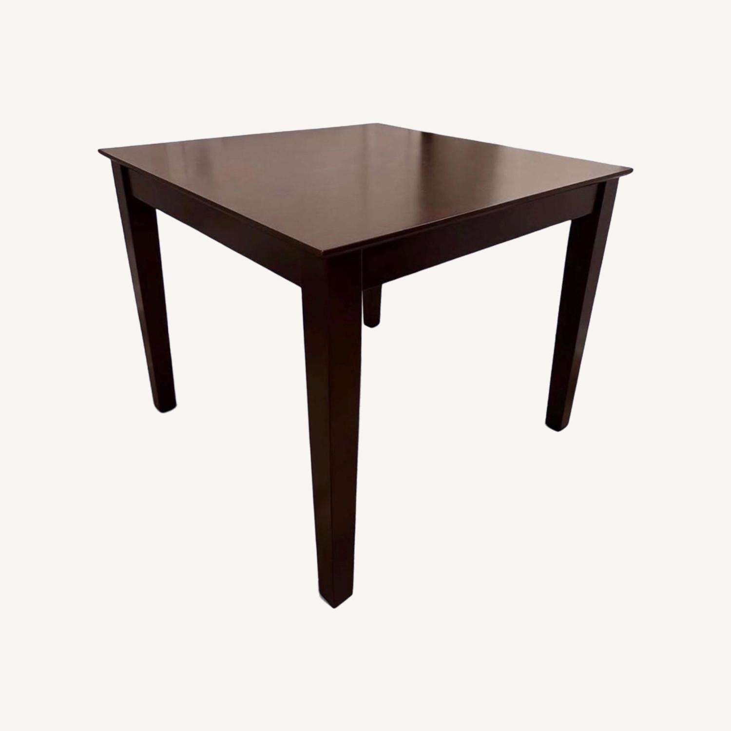 Dark Brown & Cream Wood Dining Set - image-0