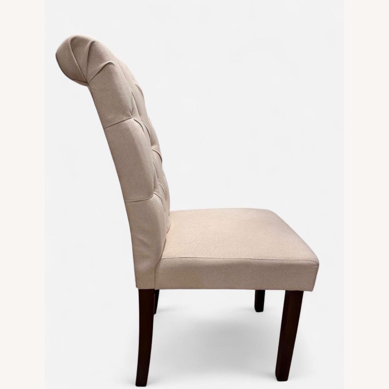 Dark Brown & Cream Wood Dining Set - image-4