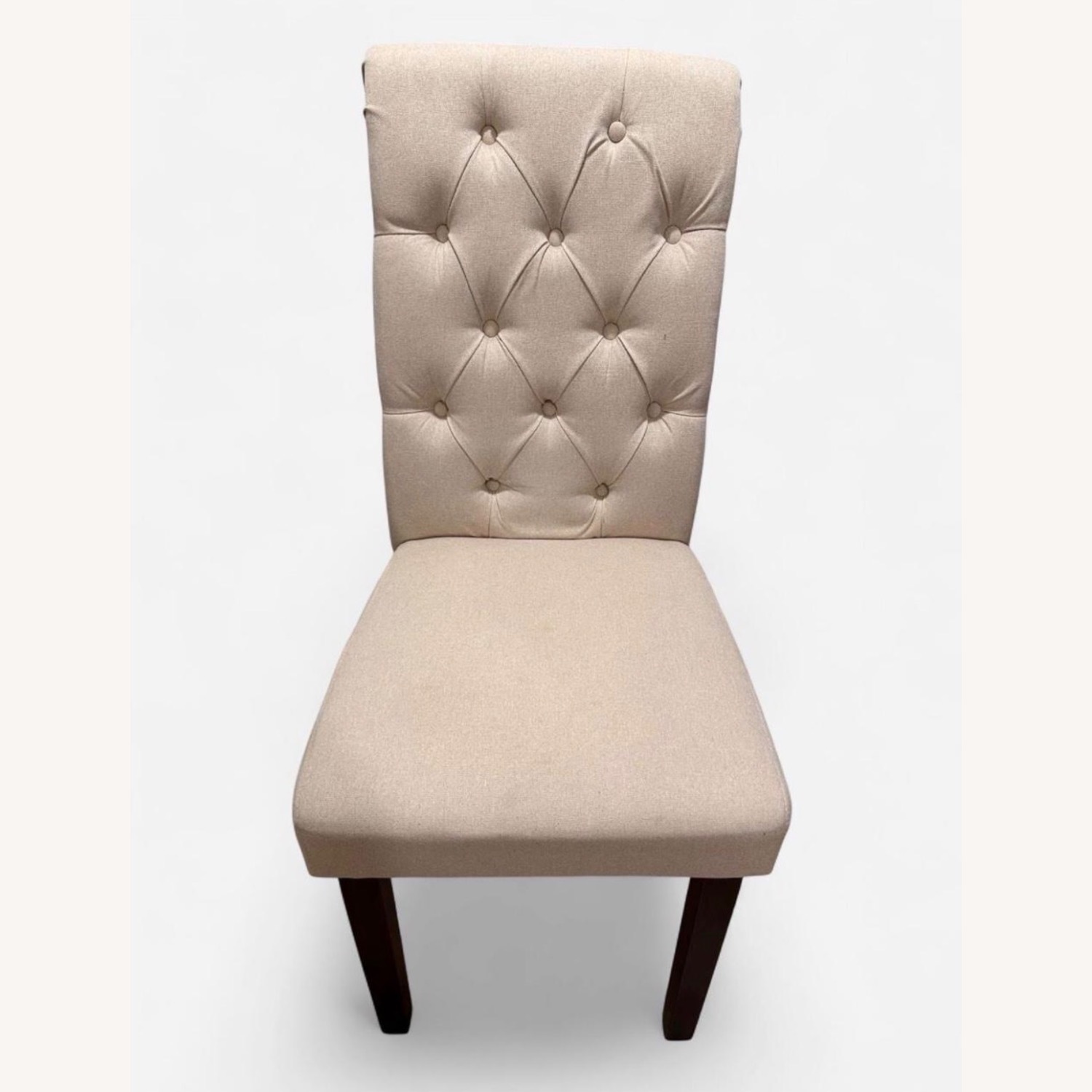 Dark Brown & Cream Wood Dining Set - image-3