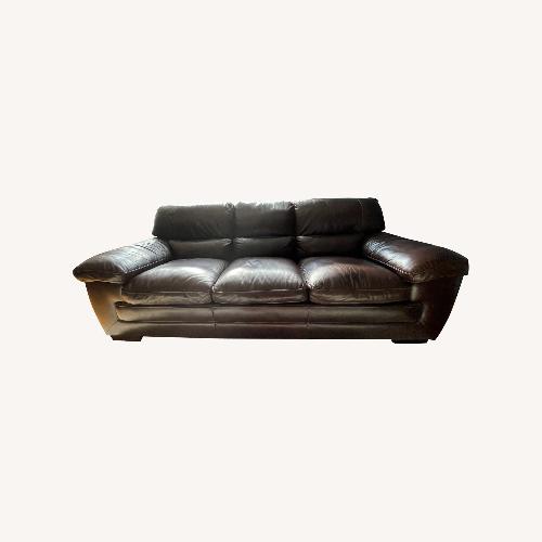Used Simo-ffo Dark Brown Leather 3+ Seater Sofa for sale on AptDeco