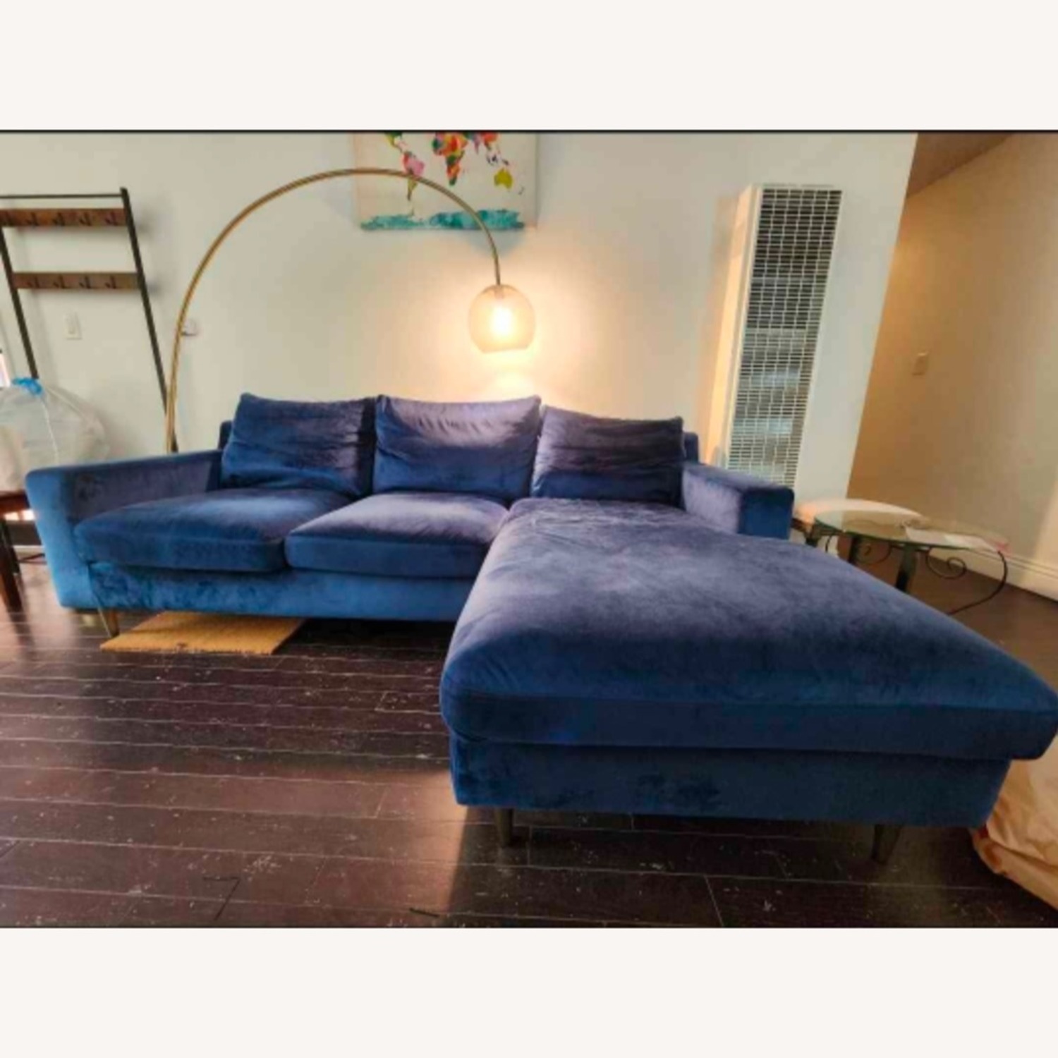 Interior Define Mod Velvet Sofa & Chaise - image-2