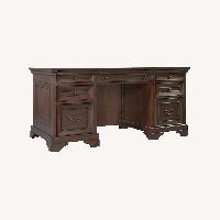 Flexsteel Dark Brown Wood Desk