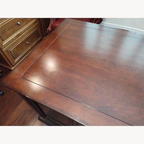 Used Flexsteel Dark Brown Wood Desk for sale on AptDeco
