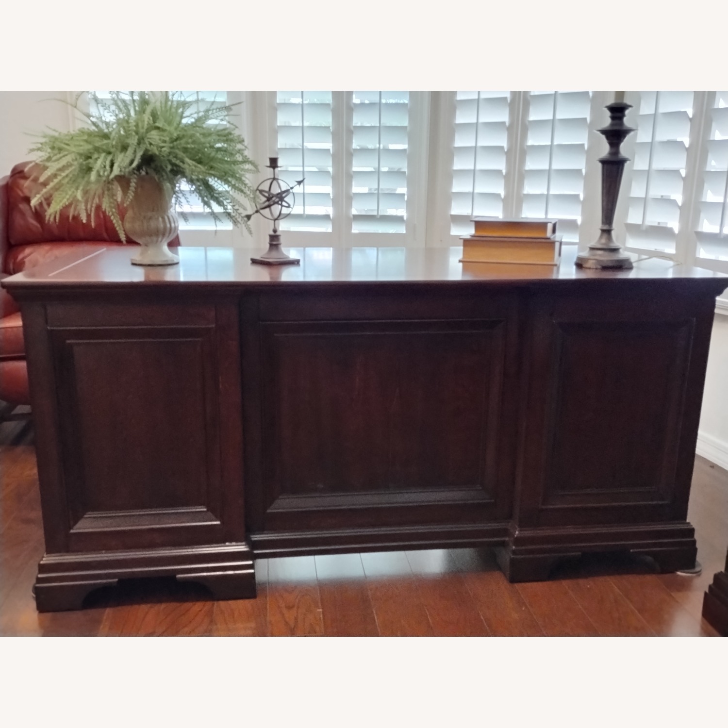 Flexsteel Dark Brown Wood Desk - image-2