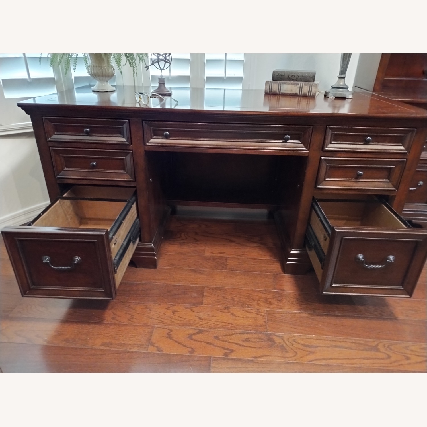 Flexsteel Dark Brown Wood Desk - image-3