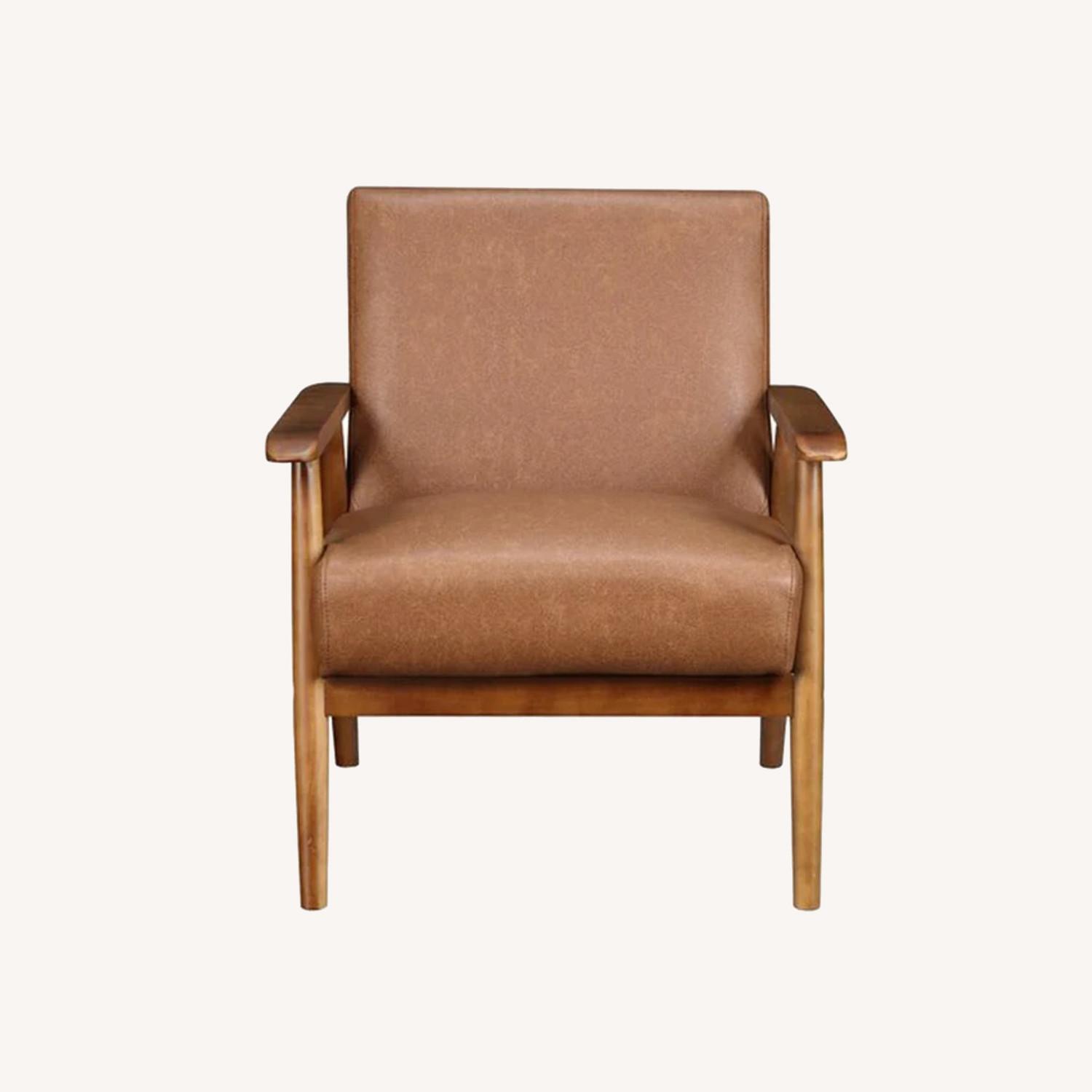 Faux Leather Armchair by George Oliver  - image-0