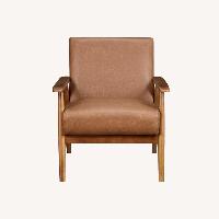 Faux Leather Armchair by George Oliver 