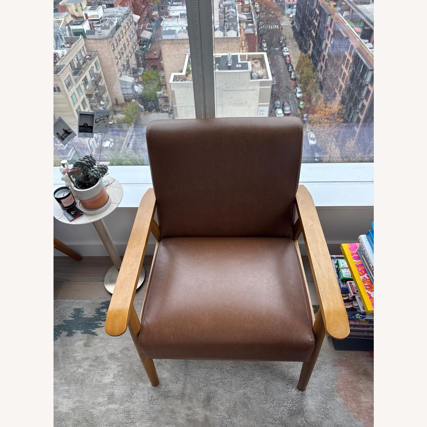 Faux Leather Armchair by George Oliver  - image-4