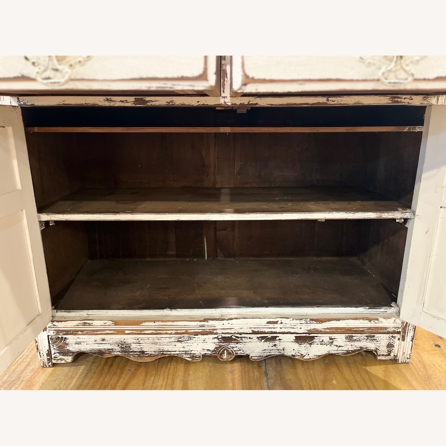 Vintage/Antique Finds White Wood Armoire - image-5