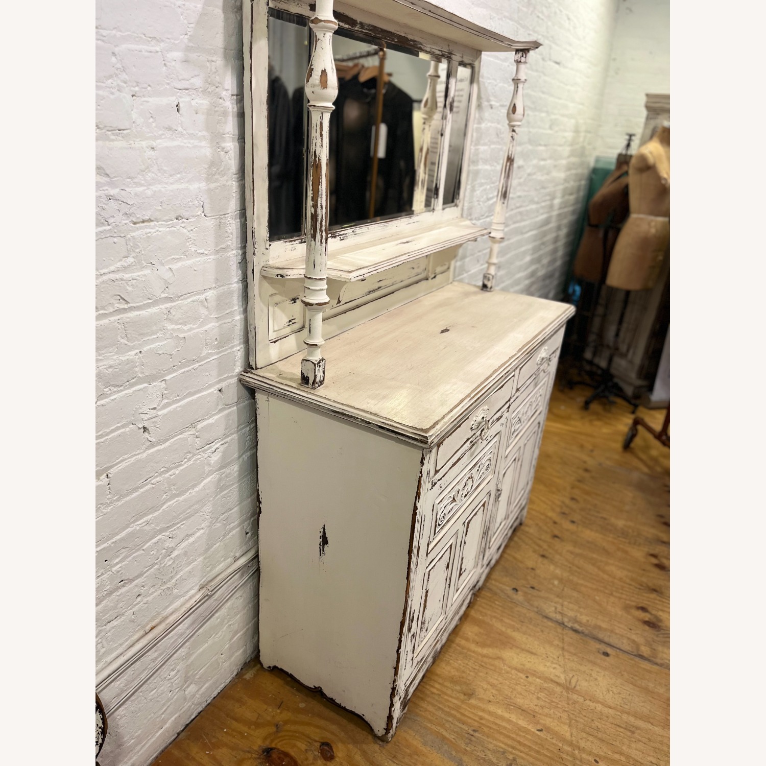 Vintage/Antique Finds White Wood Armoire - image-3