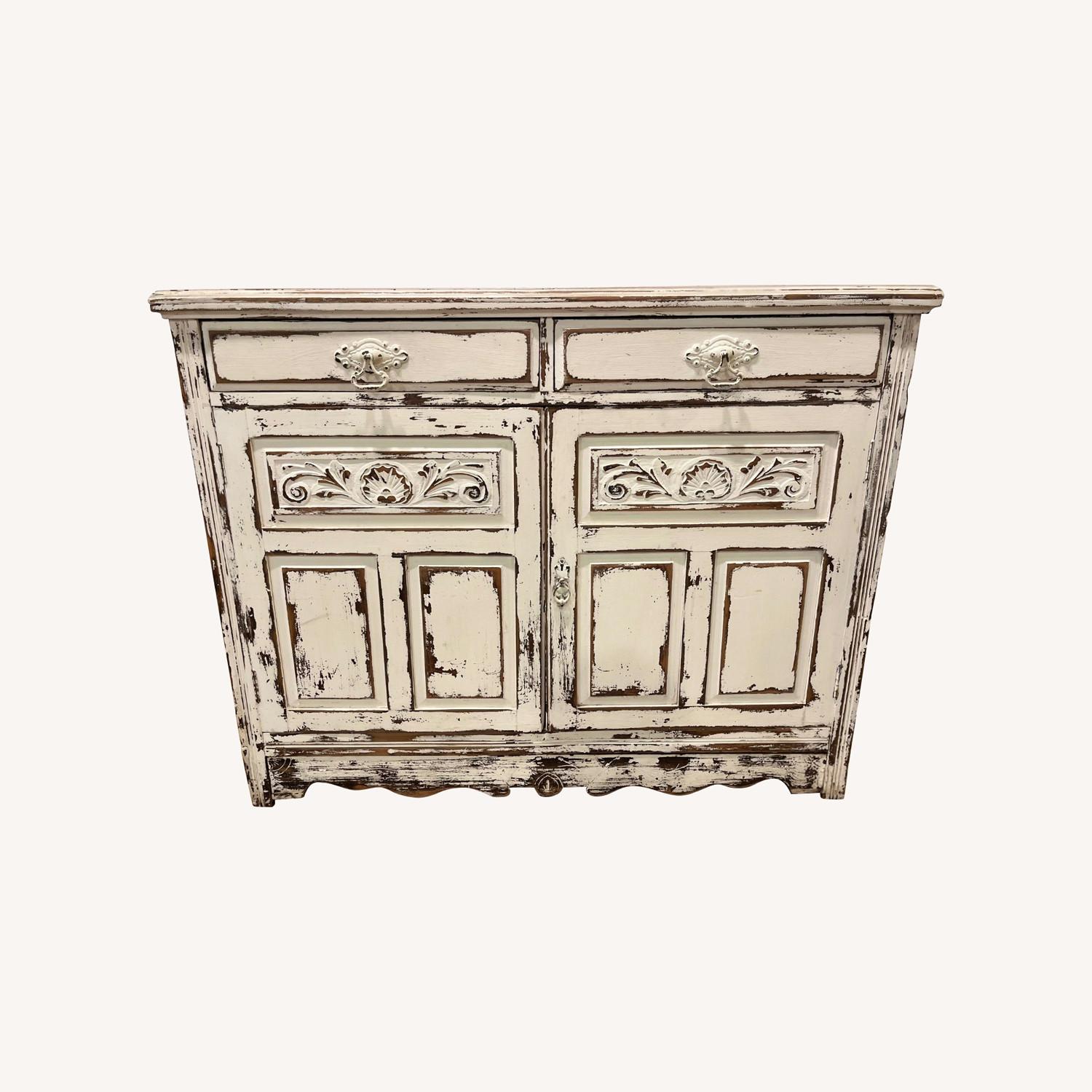 Vintage/Antique Finds White Wood Armoire - image-0