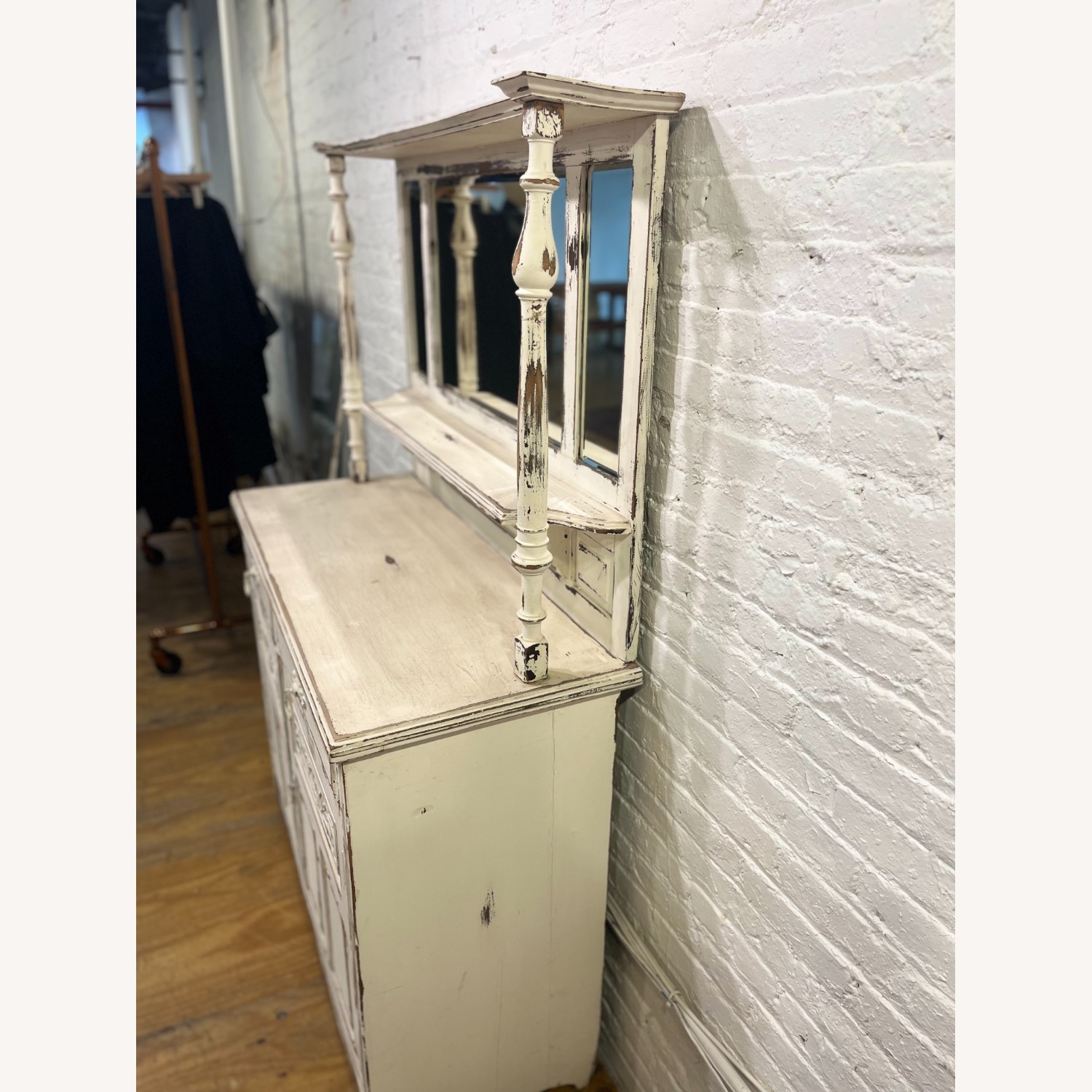 Vintage/Antique Finds White Wood Armoire - image-4