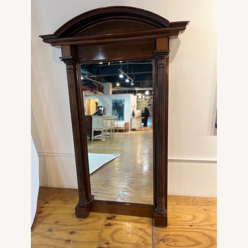 Used Vintage/Antique Finds Dark Brown Wood Wall Mirror for sale on AptDeco