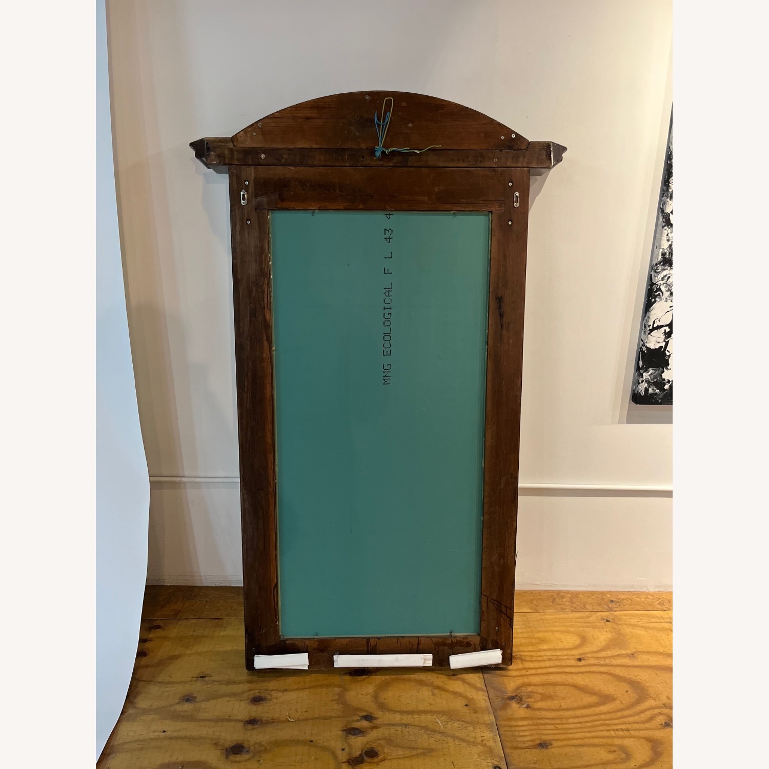 Vintage/Antique Finds Dark Brown Wood Wall Mirror - image-5