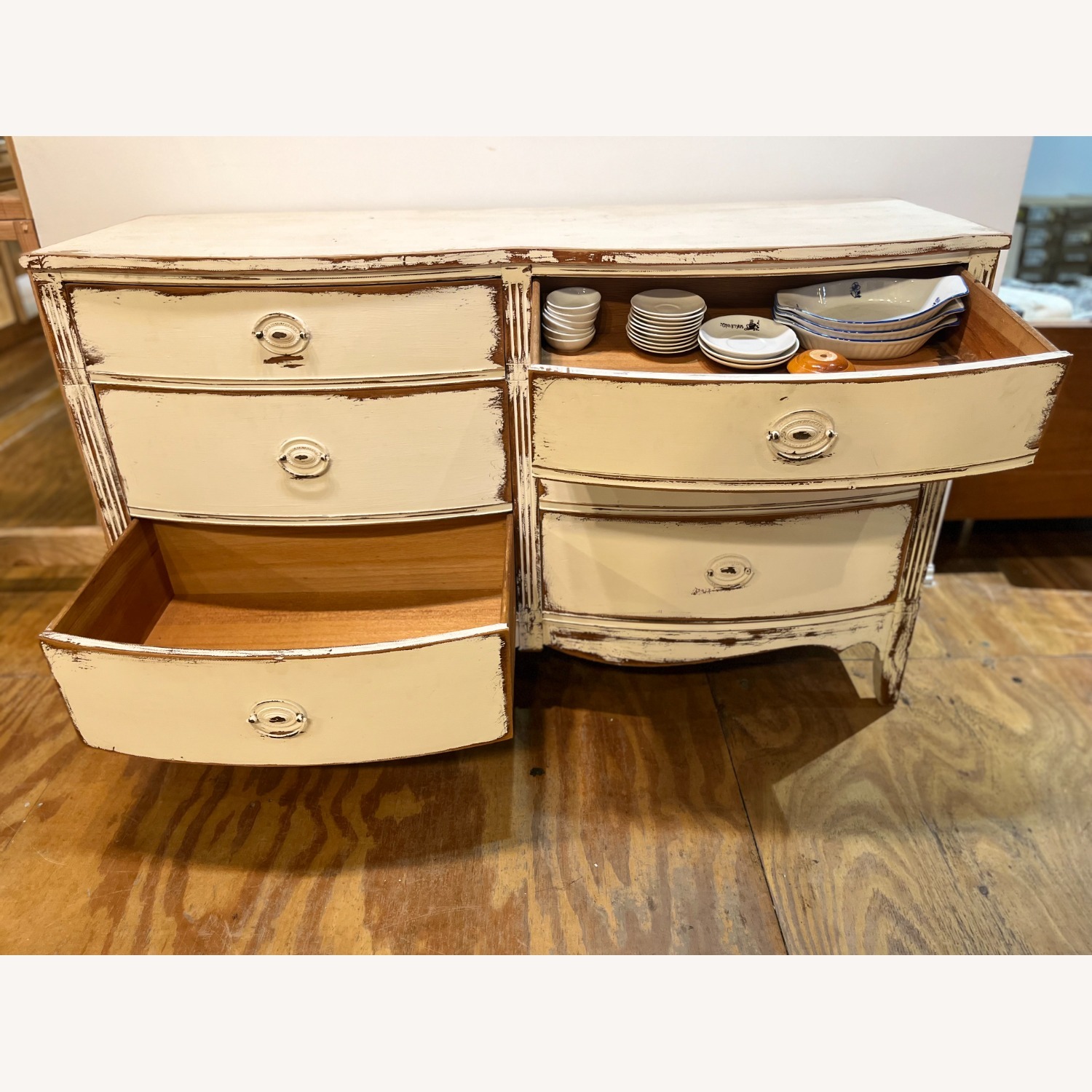 Vintage/Antique Finds White Wood Dresser - image-2