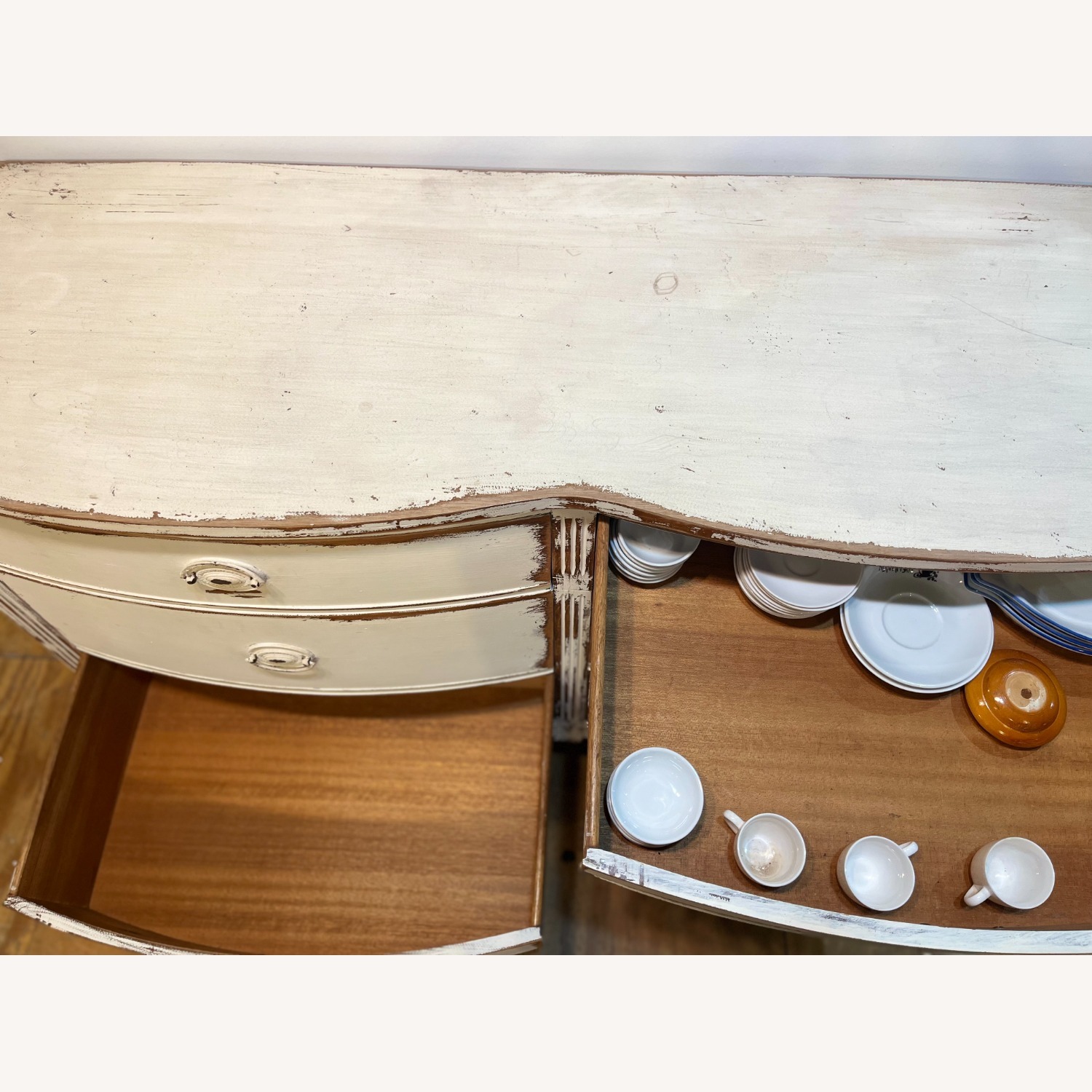 Vintage/Antique Finds White Wood Dresser - image-5
