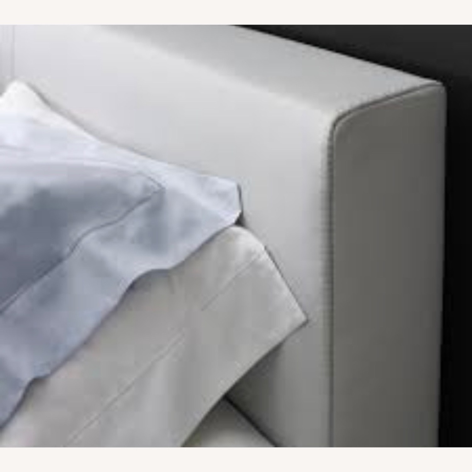 Ligne Roset Anna Light Gray Microsuede King Bed - image-3