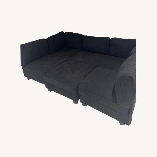 Used Black Fabric 3+ Seater Sofa for sale on AptDeco