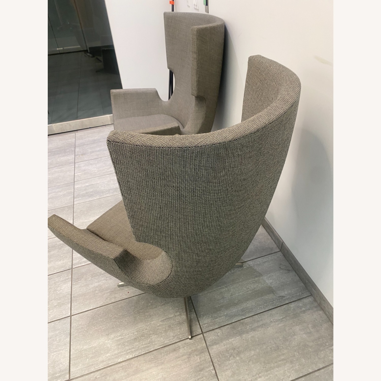 2 Modern High Back Swivel Accent Chairs - image-5