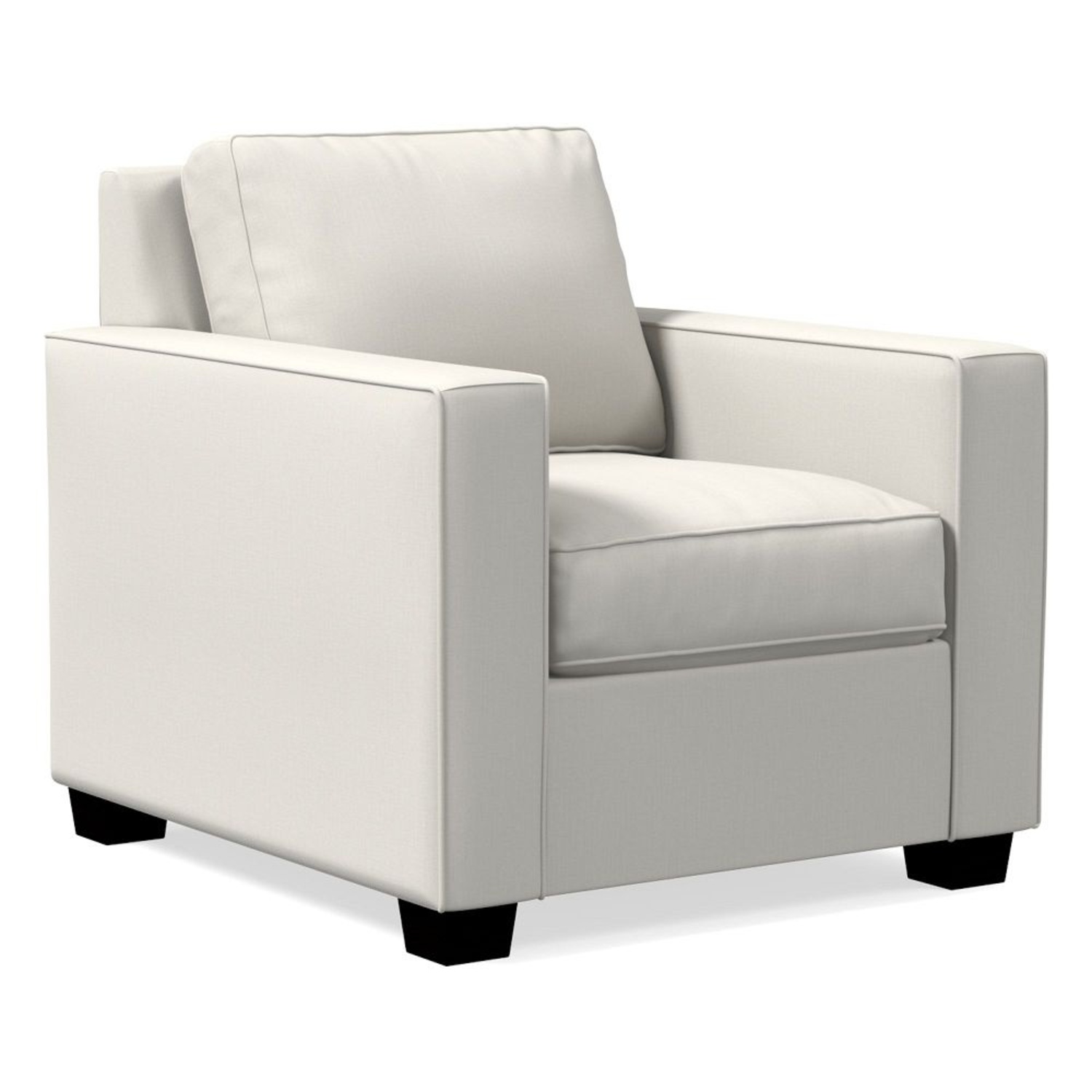 West Elm Henry Light Gray Velvet Armchair - image-4