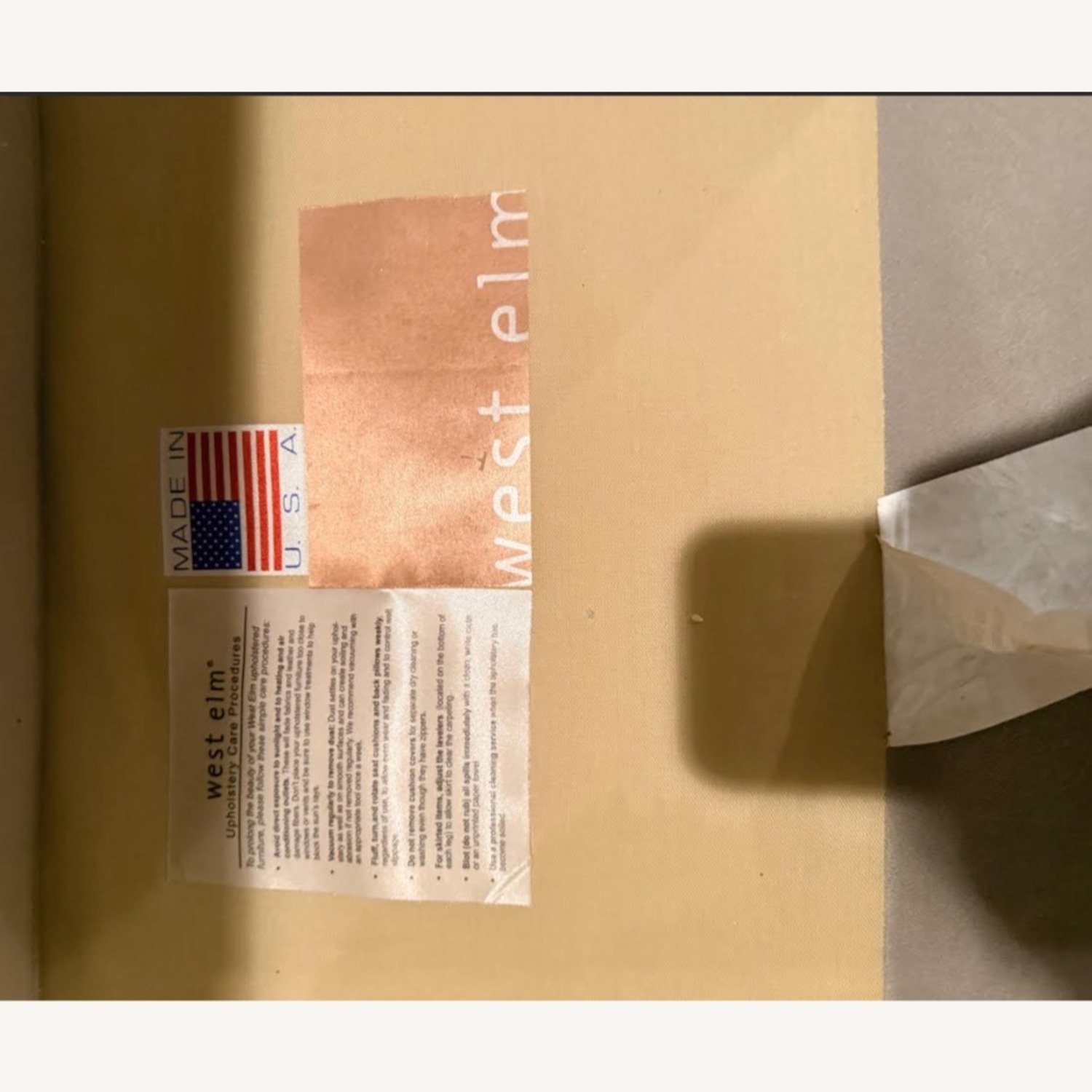 West Elm Henry Light Gray Velvet Armchair - image-2