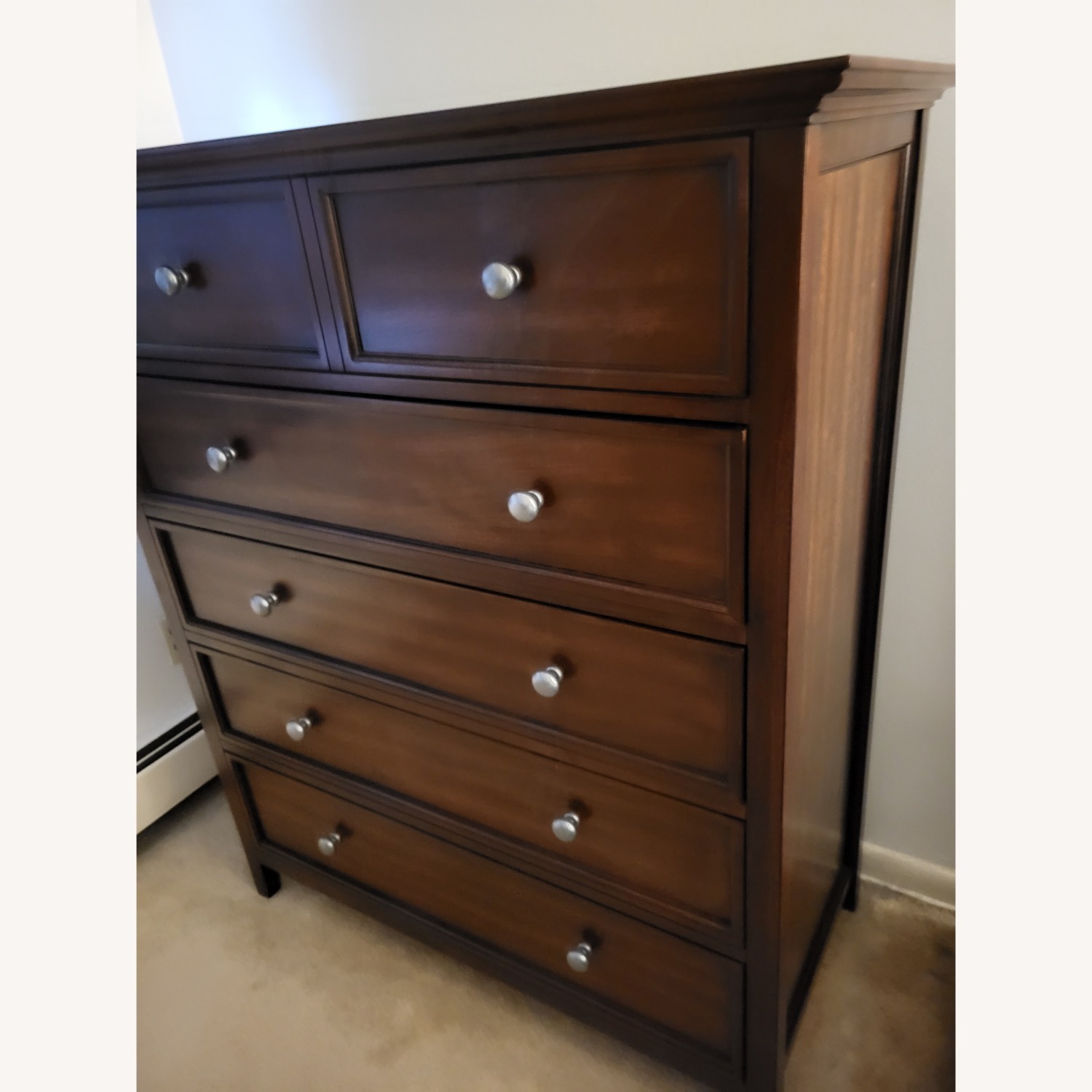 Dark Brown Wood Dresser - image-2