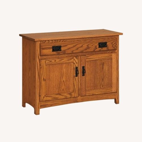 Used Bassett Light Brown Wood Media Storage for sale on AptDeco