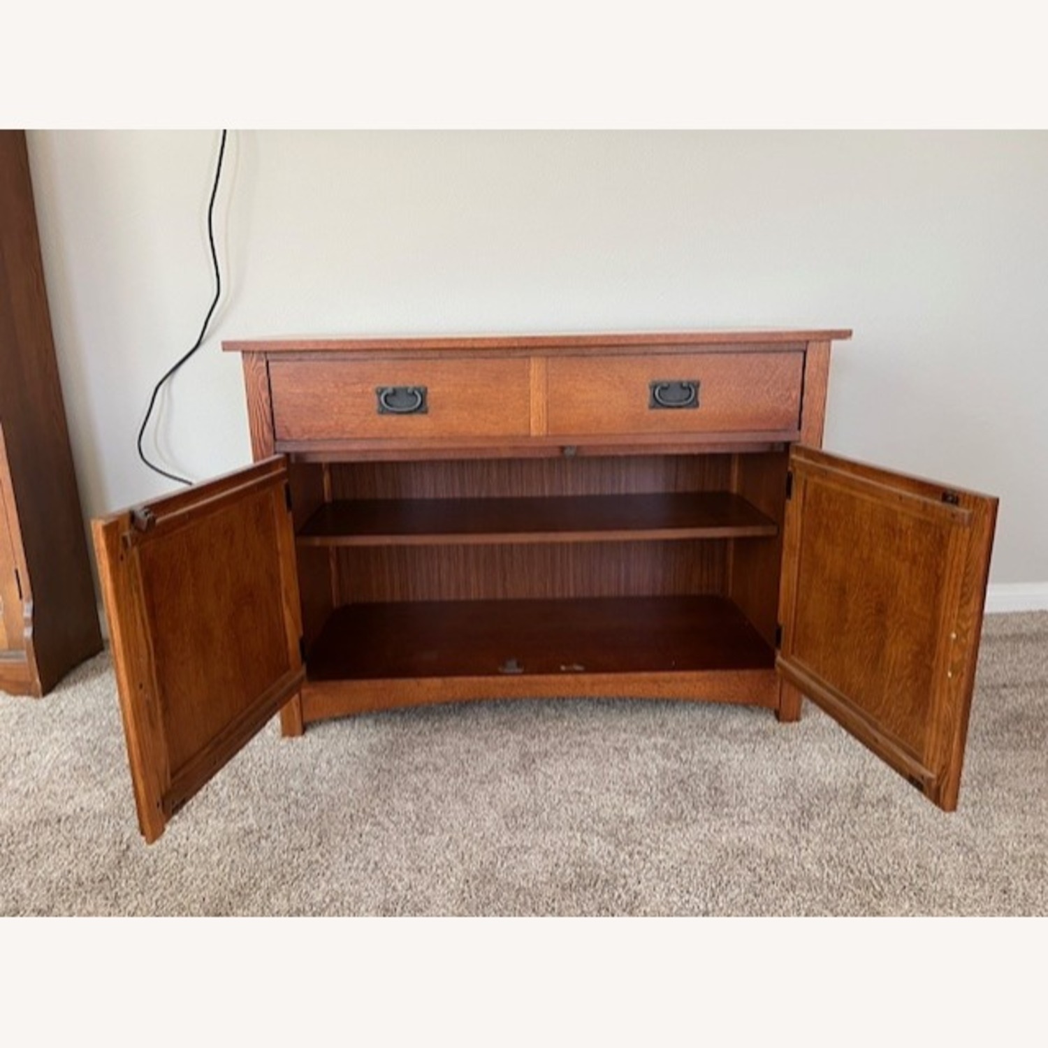 Bassett Light Brown Wood Media Storage - image-2