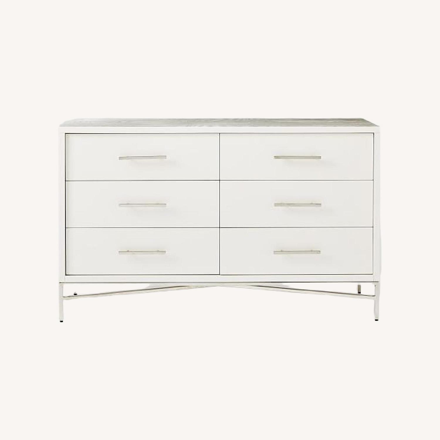 West Elm City White Wooden Dresser - image-0