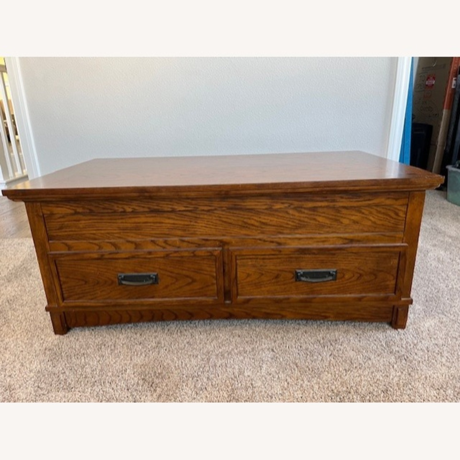 Ashley Furniture Light Brown Wood Coffee Table - image-1