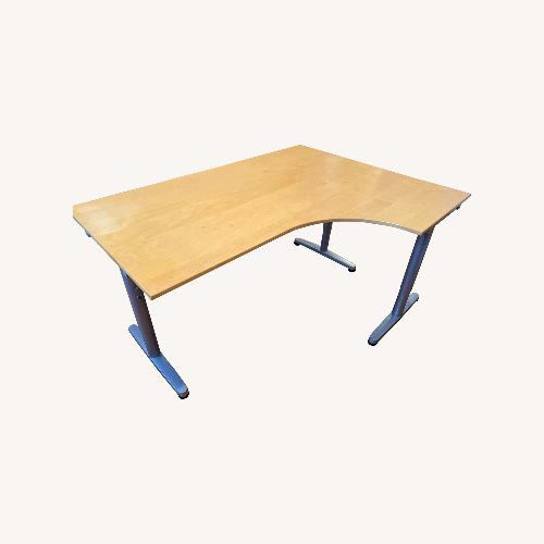 Used IKEA Galant L-Shaped Desk, Light Wood Color for sale on AptDeco