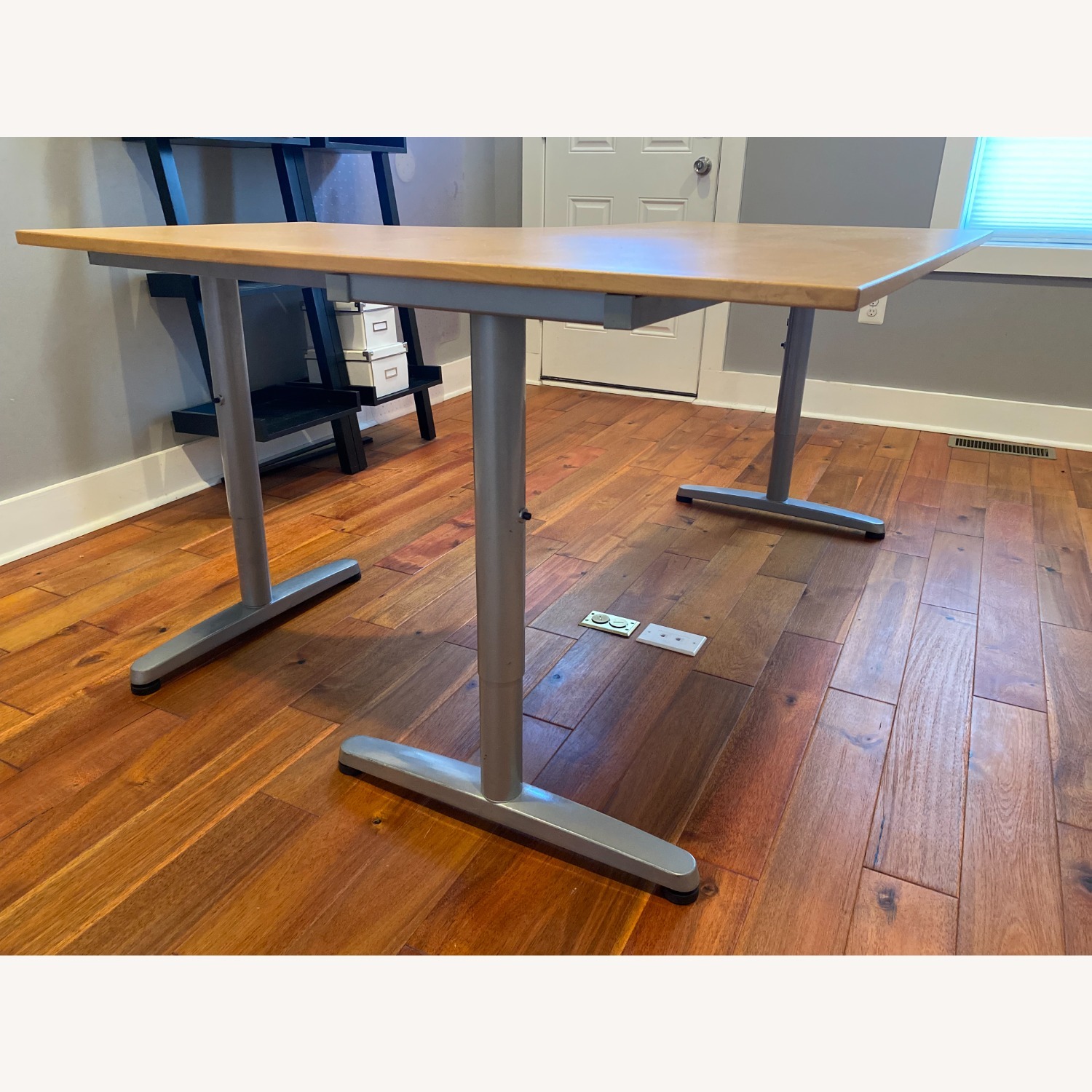 IKEA Galant L-Shaped Desk, Light Wood Color - image-3