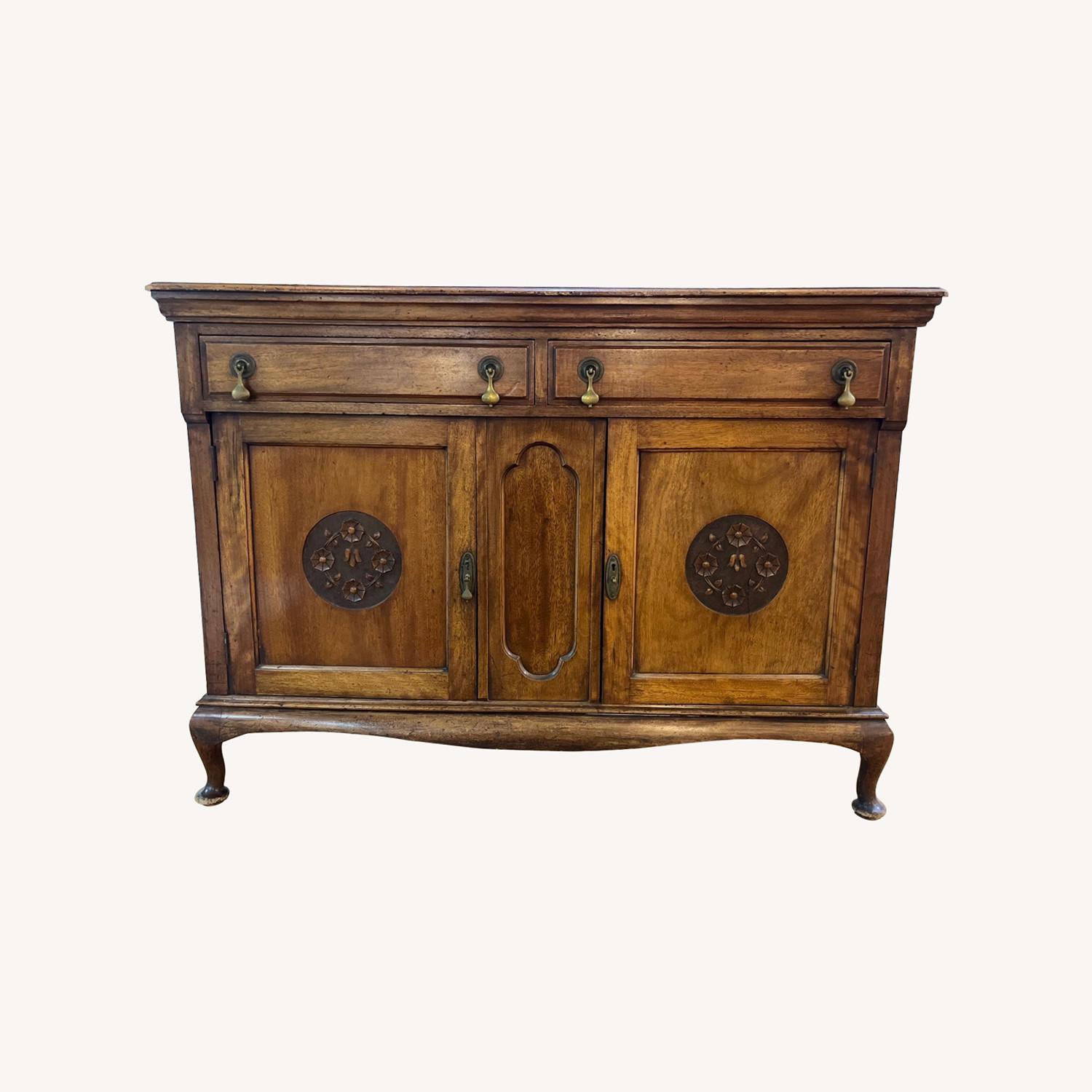 Vintage/Antique Finds Dark Brown Wood Sideboard - image-0
