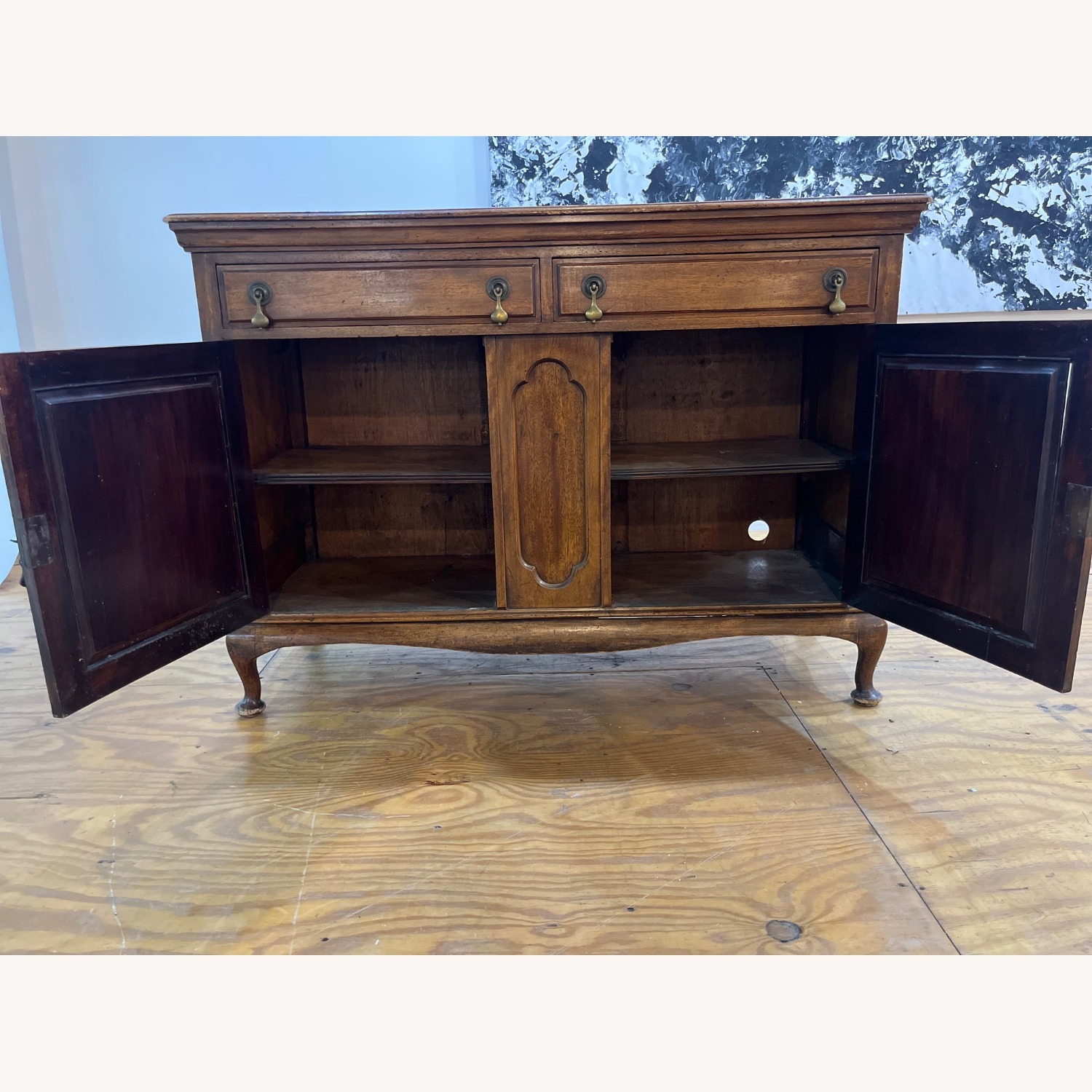 Vintage/Antique Finds Dark Brown Wood Sideboard - image-6